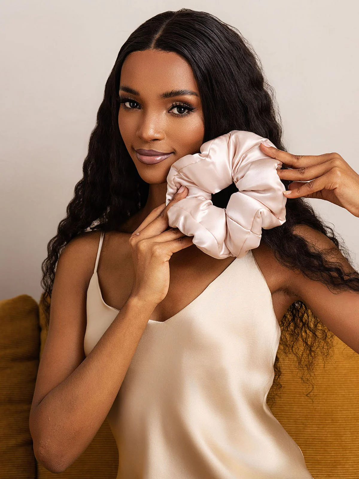 Pure Zijde Zachte Oversized Haar Scrunchie - 8cm - Image 48