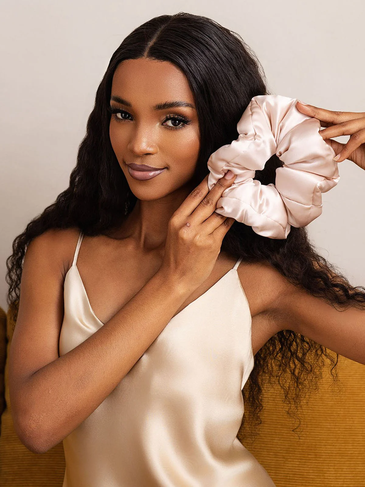 Pure Zijde Zachte Oversized Haar Scrunchie - 8cm - Image 49