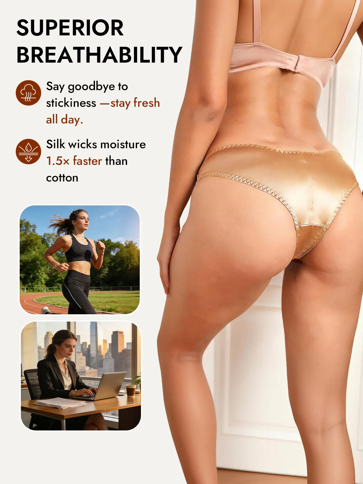 Comfortabele Pure Zijden Slip - Image 45