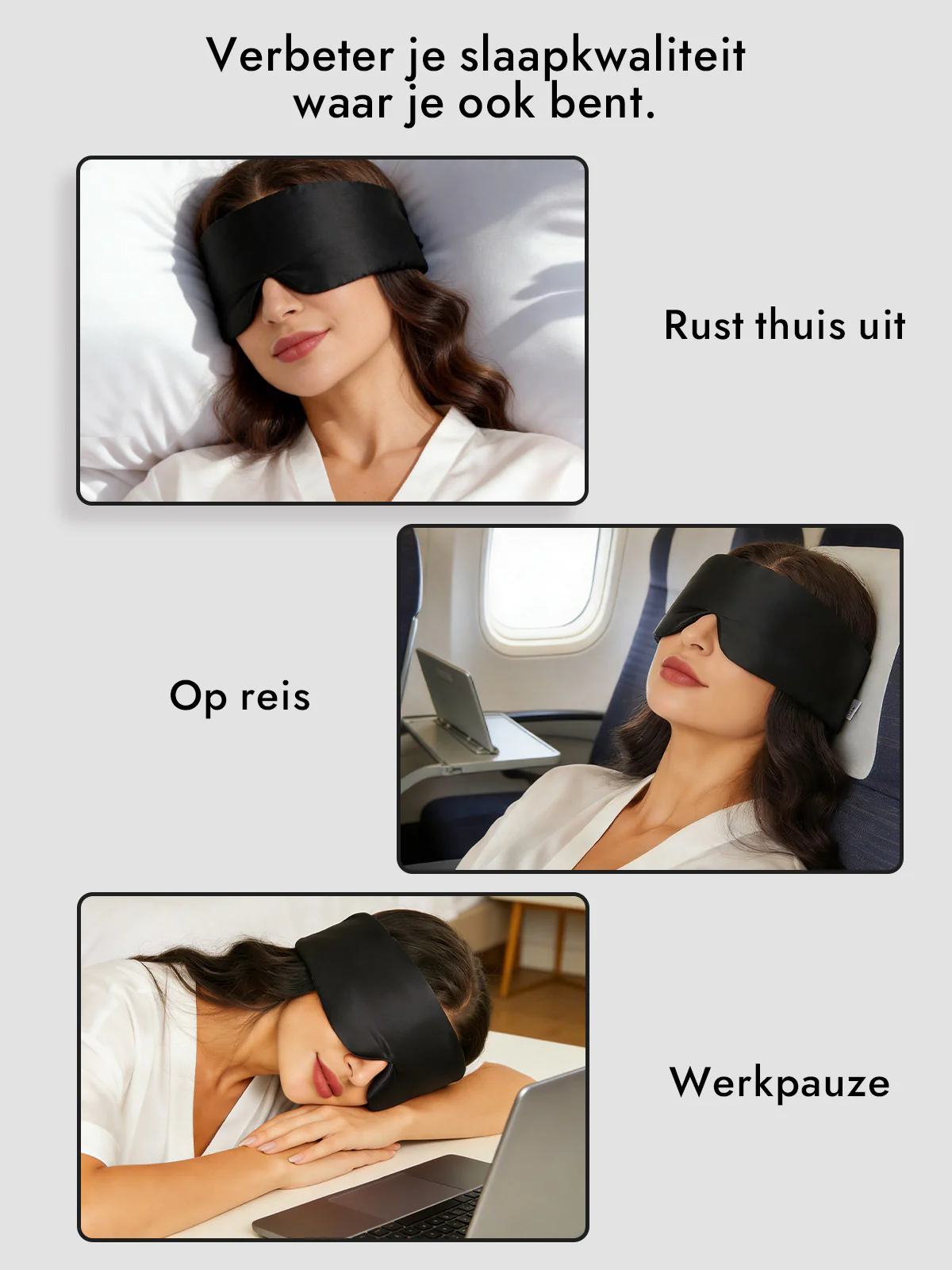 Elegant zijde slaap-oogmasker uit één stuk - Image 12