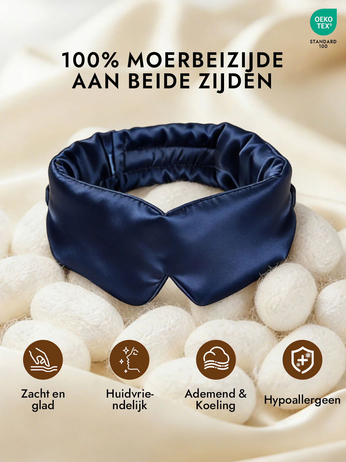 Elegant zijde slaap-oogmasker uit één stuk - Image 14