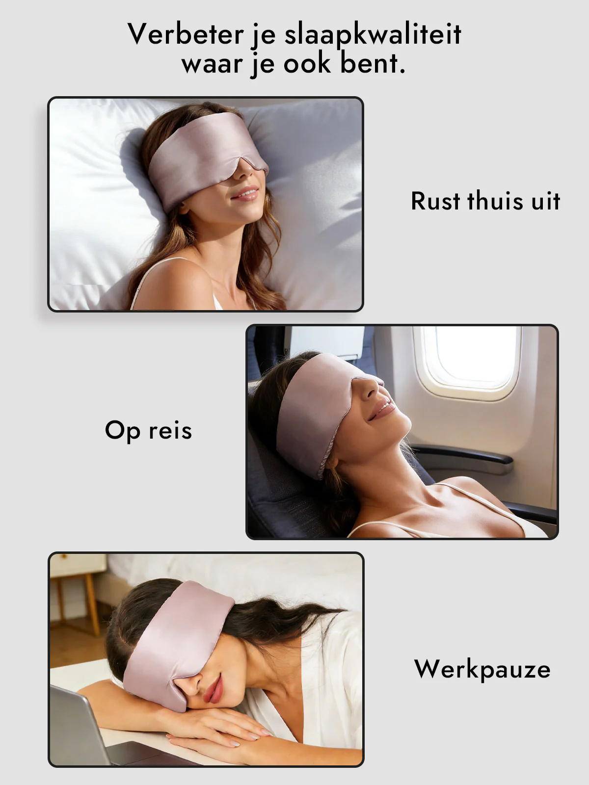 Elegant zijde slaap-oogmasker uit één stuk - Image 6