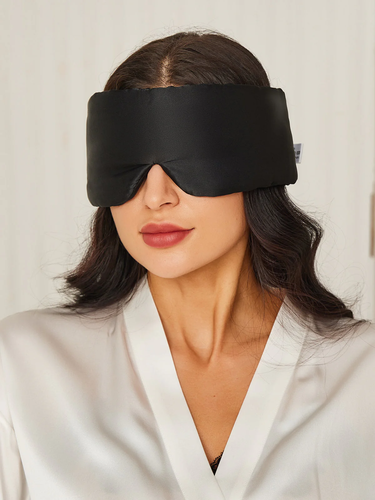 Elegant zijde slaap-oogmasker uit één stuk - Image 7