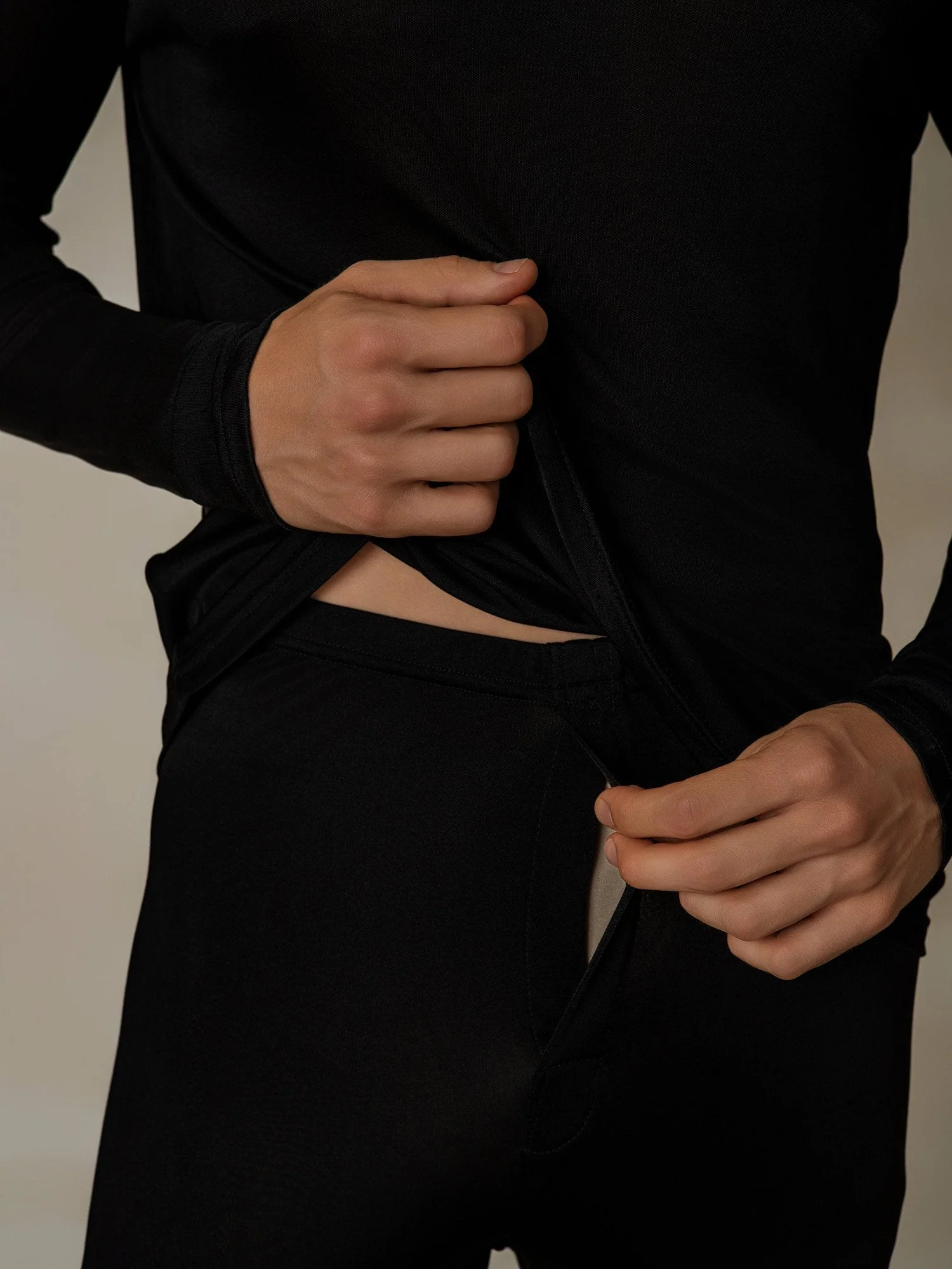 Heren Zijde Jersey Lange Mouwen Ondergoed - Image 11