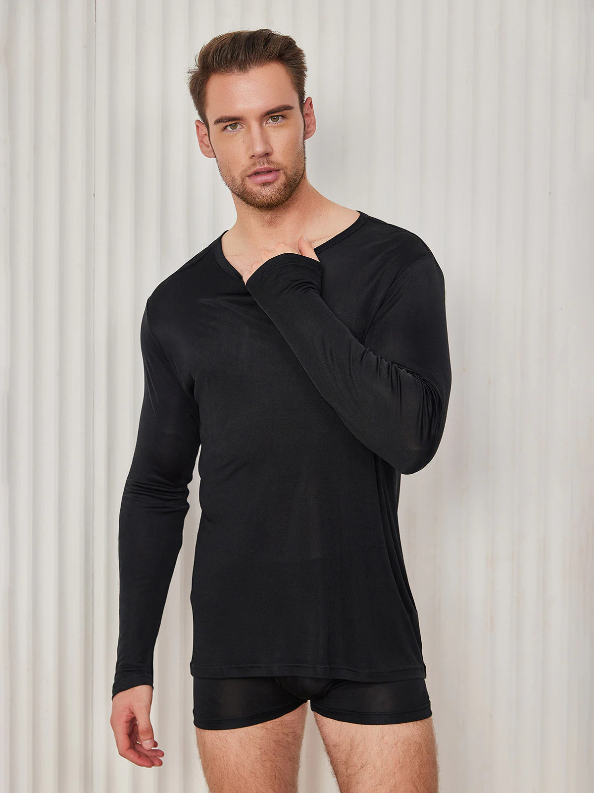 Heren Mode Zijde Tee - Image 5