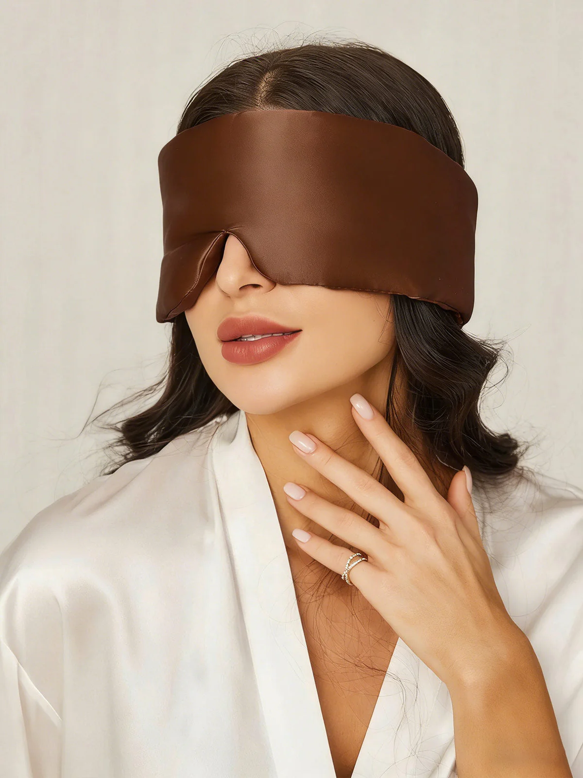 Eendelig zijden slaapmasker met klittenbandsluiting - Image 23