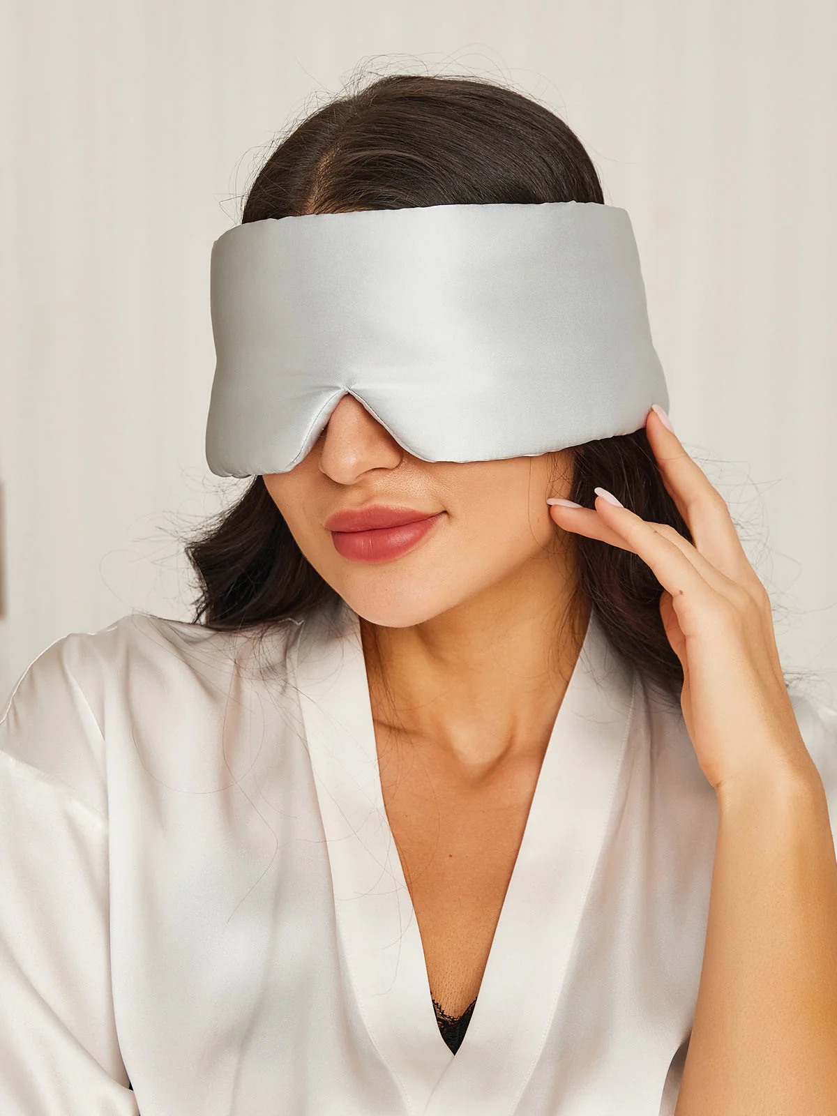Eendelig zijden slaapmasker met klittenbandsluiting - Image 31