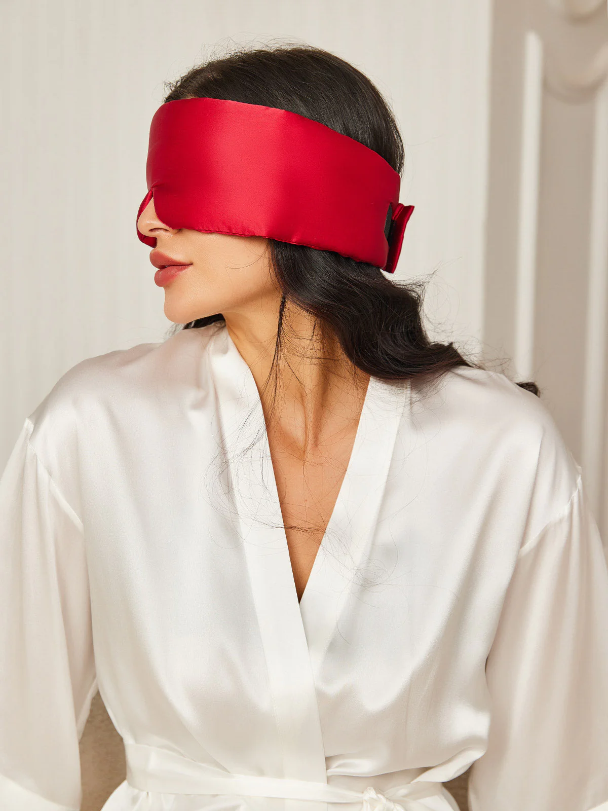 Eendelig zijden slaapmasker met klittenbandsluiting - Image 51