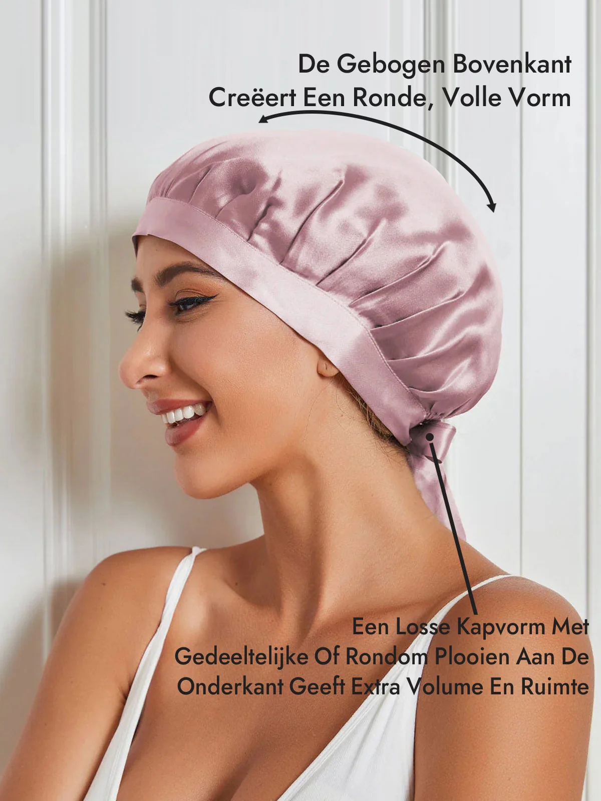 Slaapmuts van 100% Moerbeizijde met Linten - Image 21