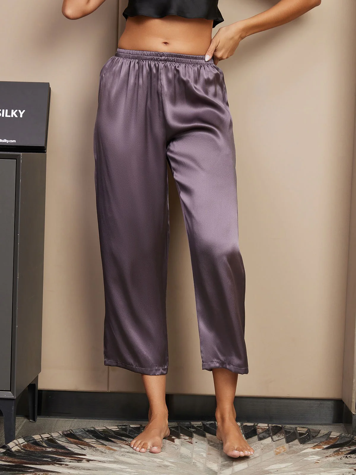 Zuivere Zijde Klassiek Vrouwen Slaap Broek - Image 8