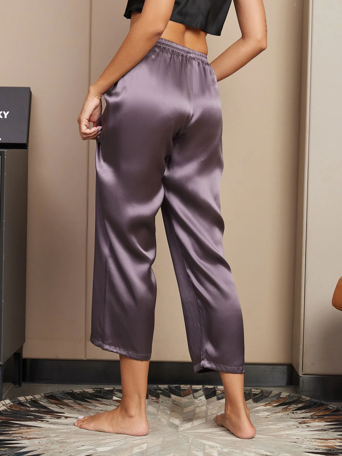 Zuivere Zijde Klassiek Vrouwen Slaap Broek - Image 9