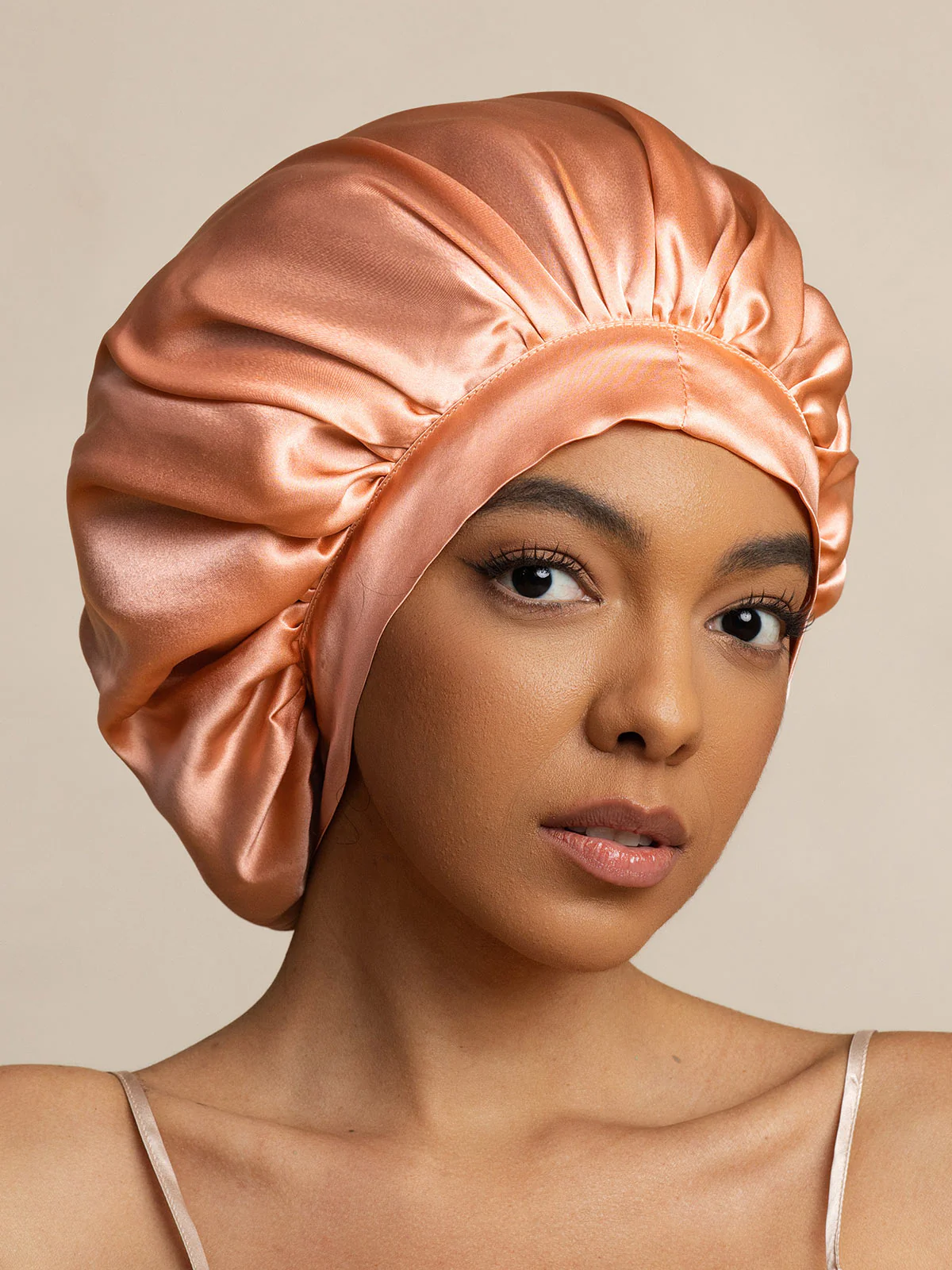Elegante slaapmuts van pure zijde met lange linten - Image 43