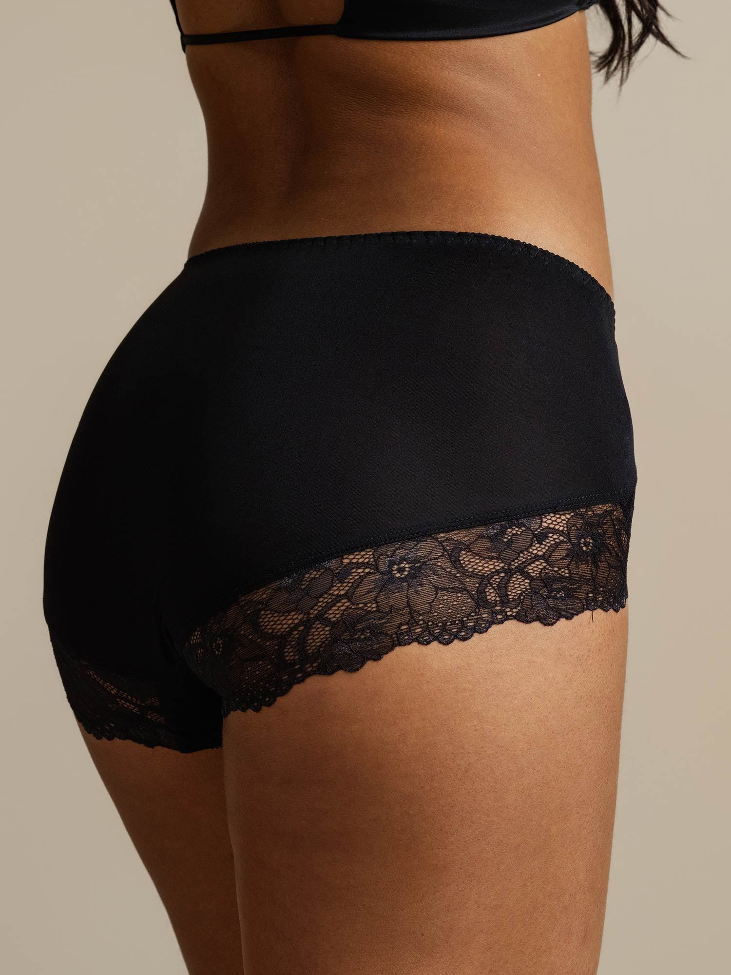 100% Moerbeizijde Hoge Taille Slip Met Kantafwerking - Image 16