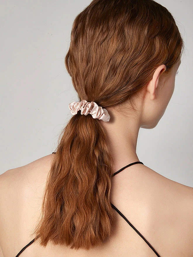 Pure Zijde Zachte Klassieke Haar Scrunchie - 2cm - Image 50