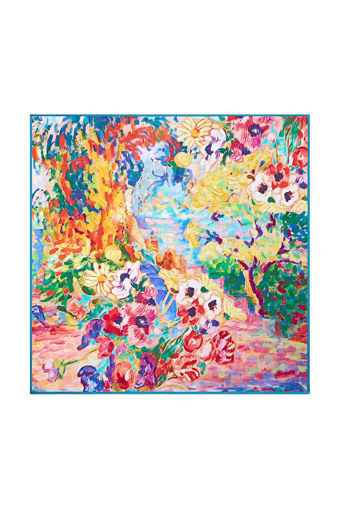 Pure Silk Olieverfschilderij Vierkant Sjaal - Maat 53x53cm