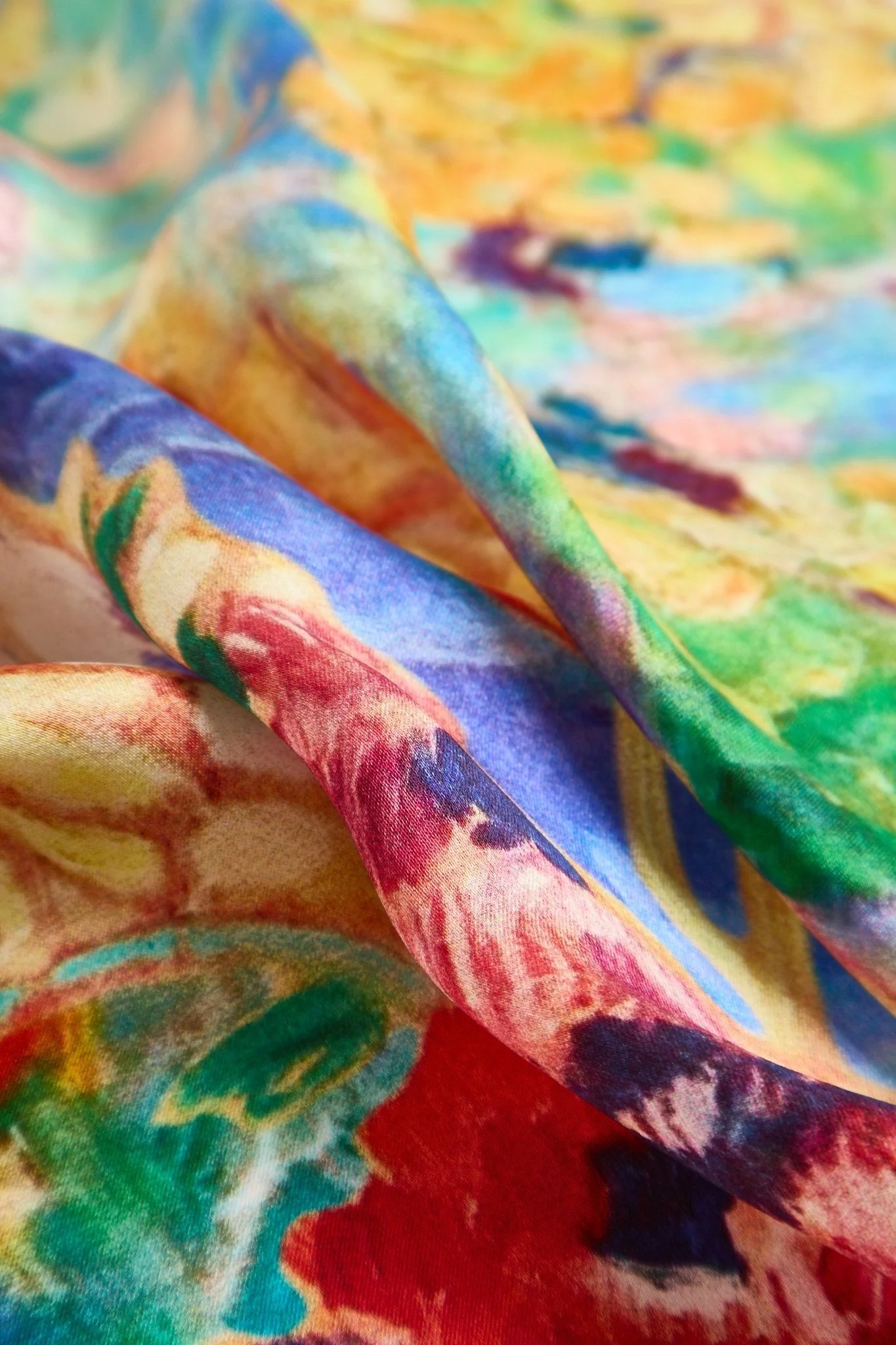Pure Silk Olieverfschilderij Vierkant Sjaal - Maat 53x53cm - Image 4