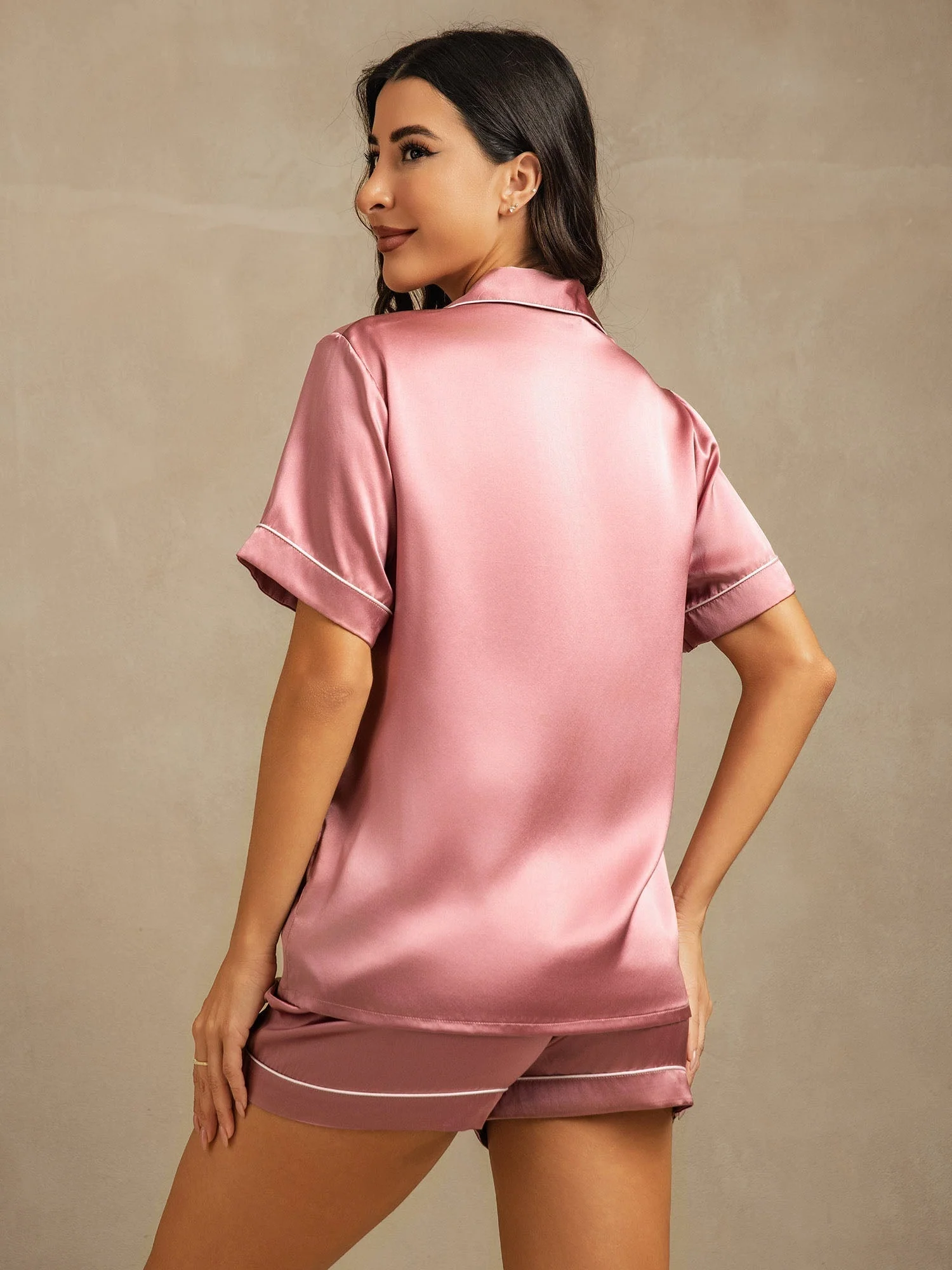 Moerbei Zijde Kort Pyjama Set 2Pcs - Image 34