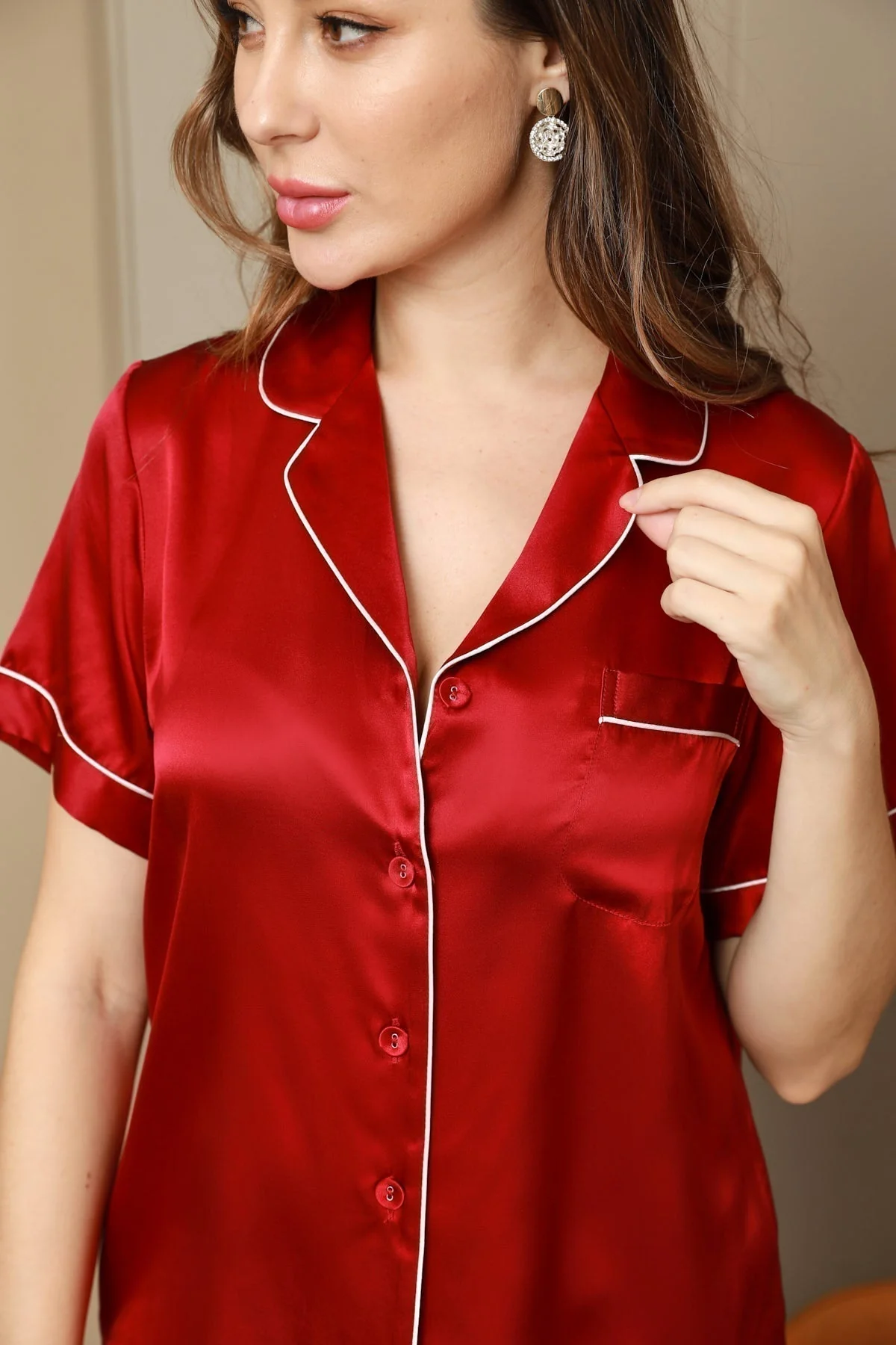 Moerbei Zijde Kort Pyjama Set 2Pcs - Image 69