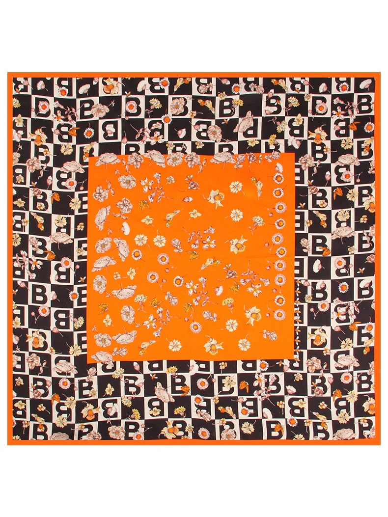 Bedrukte Designer Vierkante Sjaal van 100% Moerbeizijde 53x53cm/21" - Image 22