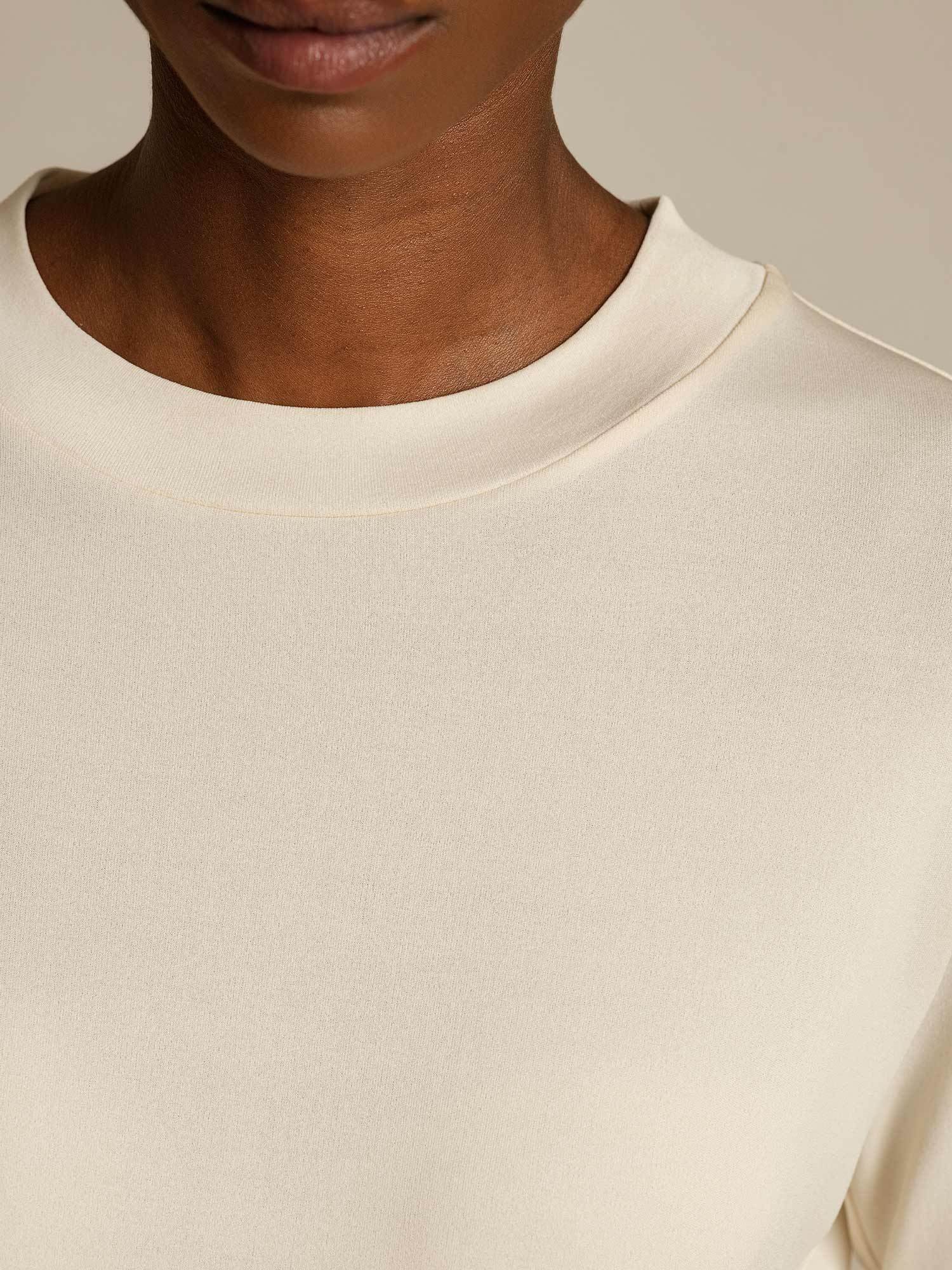 Dames T-Shirt Van Pure Zijde Met Halve Mouwen En Ronde Hals - Image 4