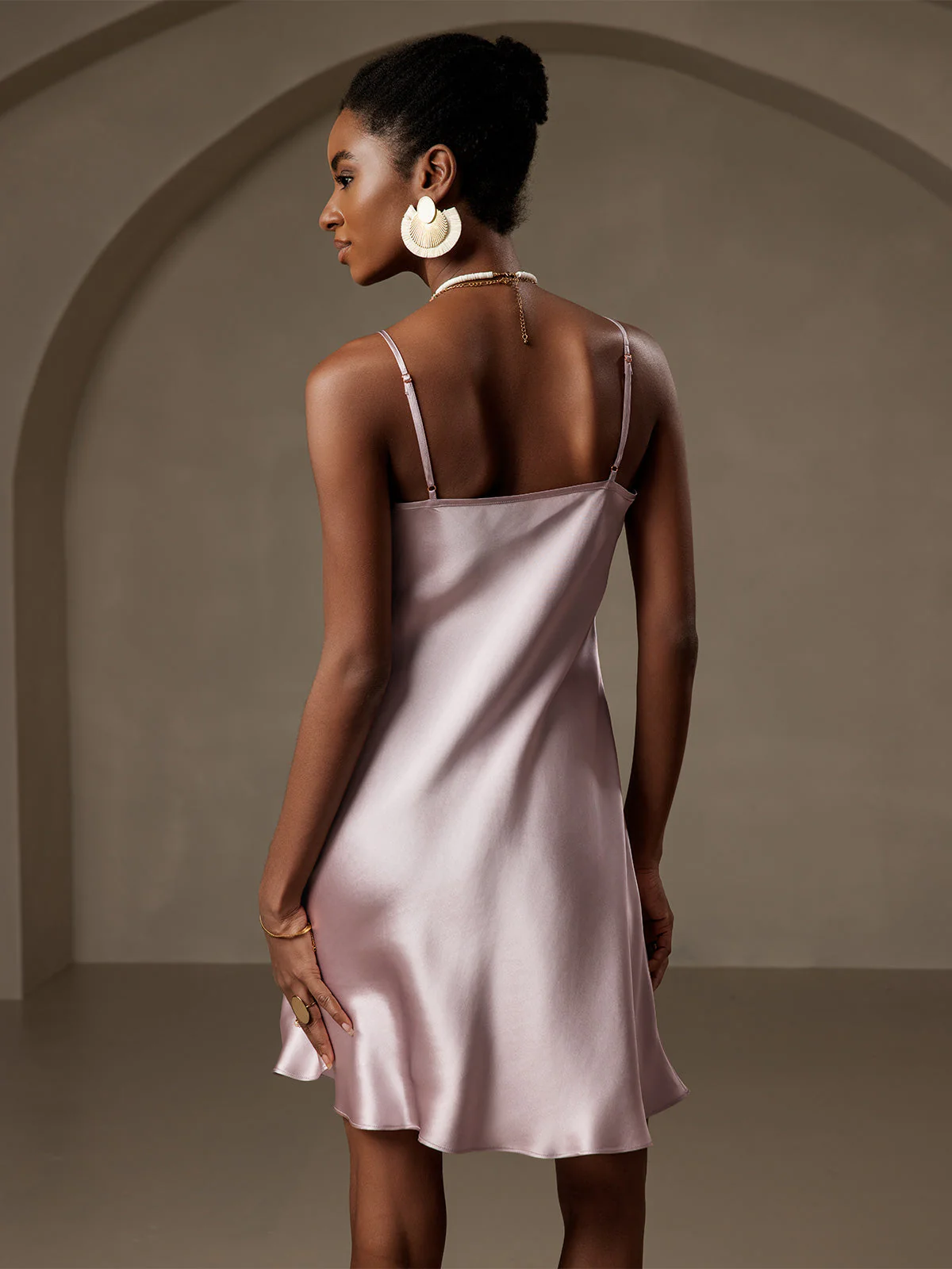 Pure Zijde Korte Spaghettibandjes Nachthemd Slipdress - Image 14