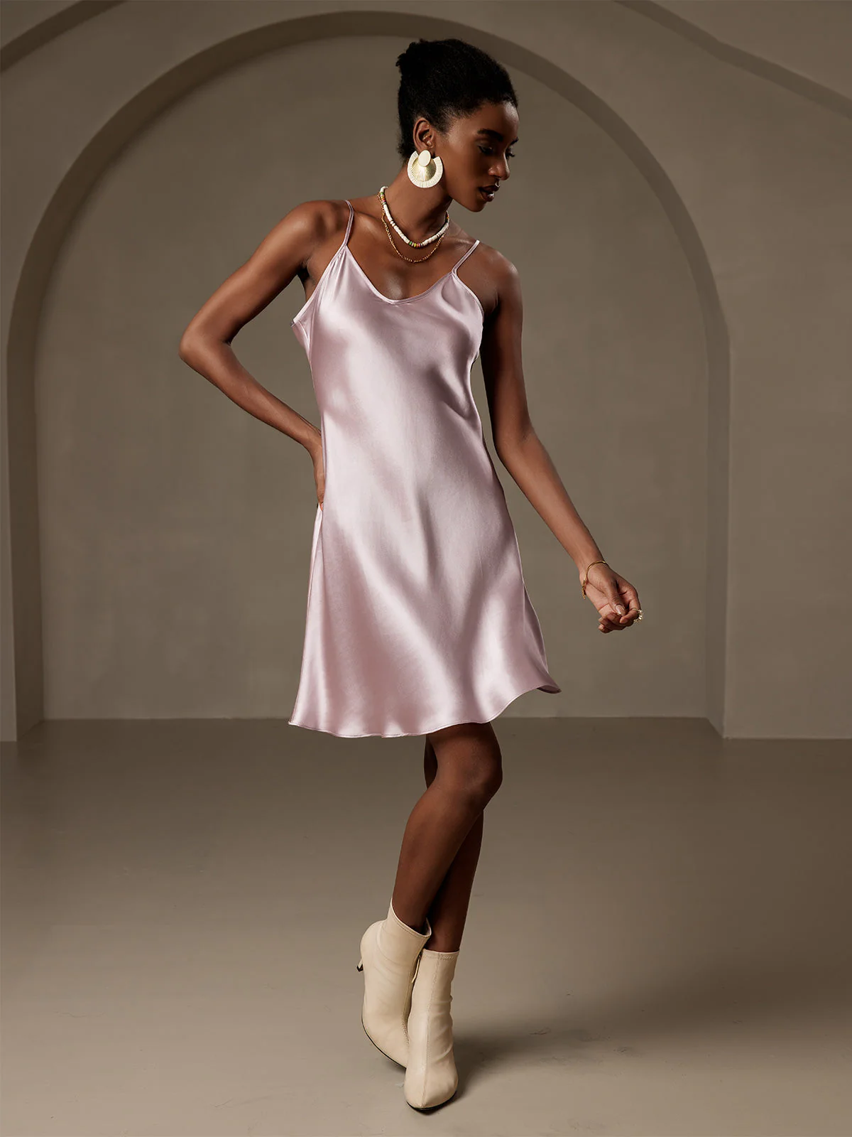 Pure Zijde Korte Spaghettibandjes Nachthemd Slipdress - Image 18