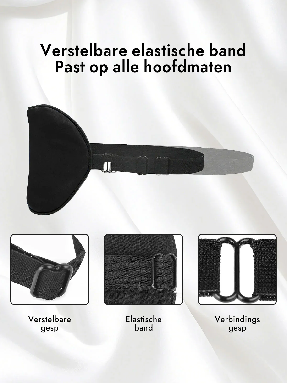 Zijde Elastische Band Slaap Oogmasker - Image 4