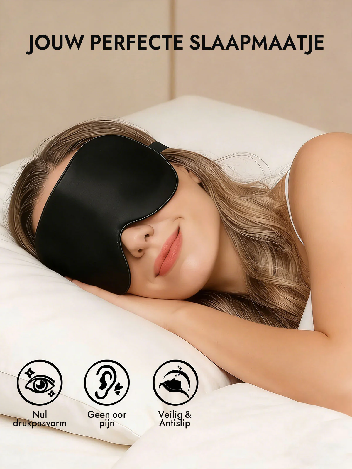 Zijde Elastische Band Slaap Oogmasker - Image 5