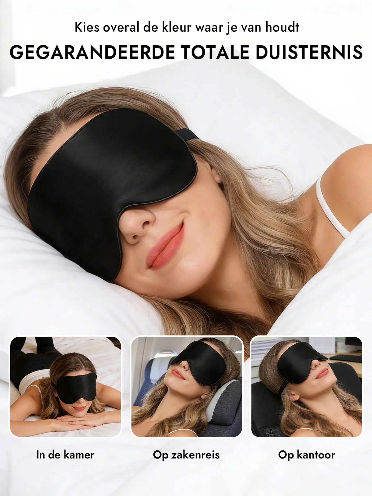 Zijde Elastische Band Slaap Oogmasker - Image 6