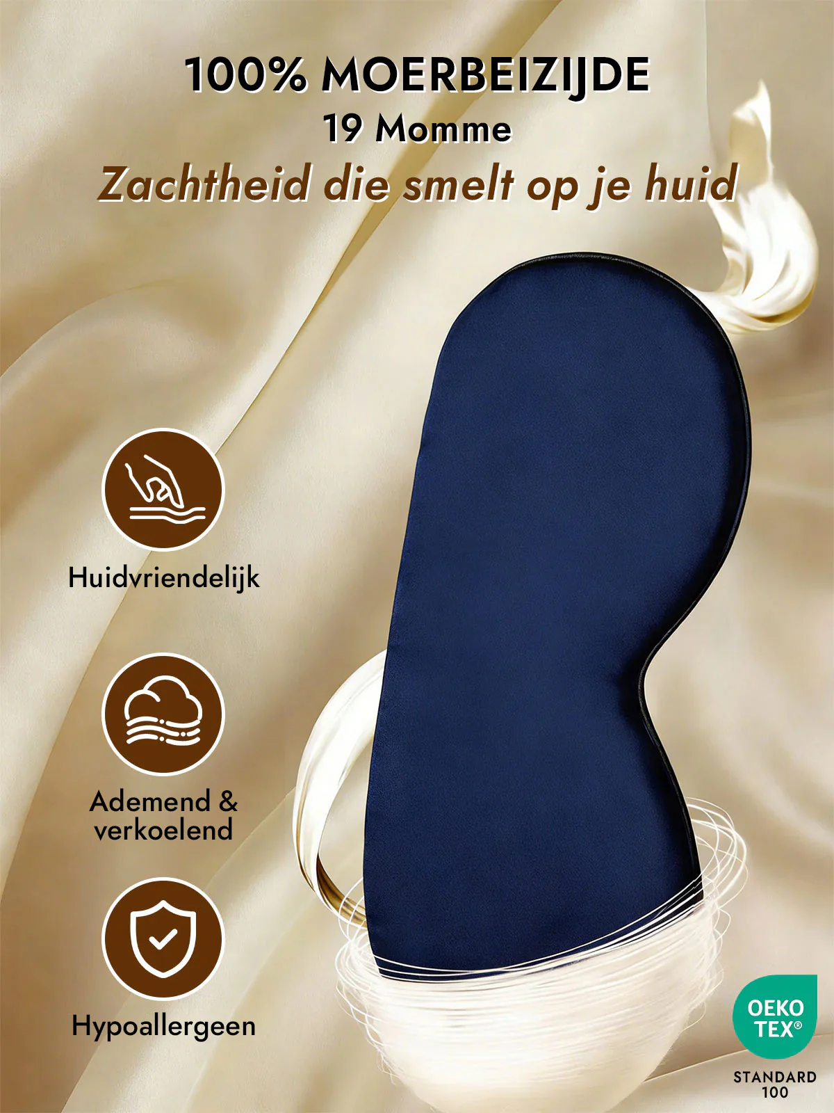 Zijde Elastische Band Slaap Oogmasker - Image 9