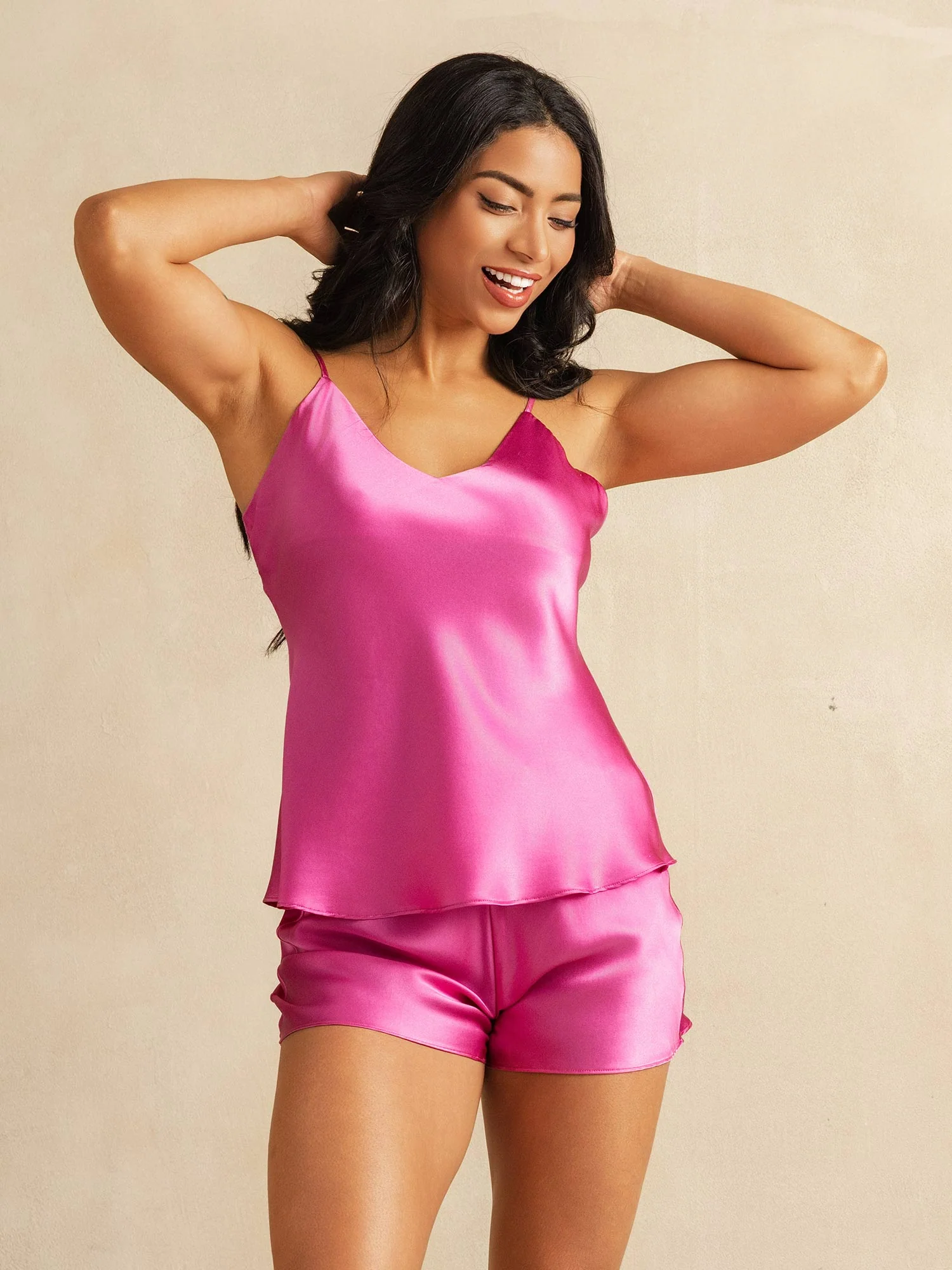 Moerbei Zijde Spaghettibandjes Camisole Set 2Pcs - Image 44