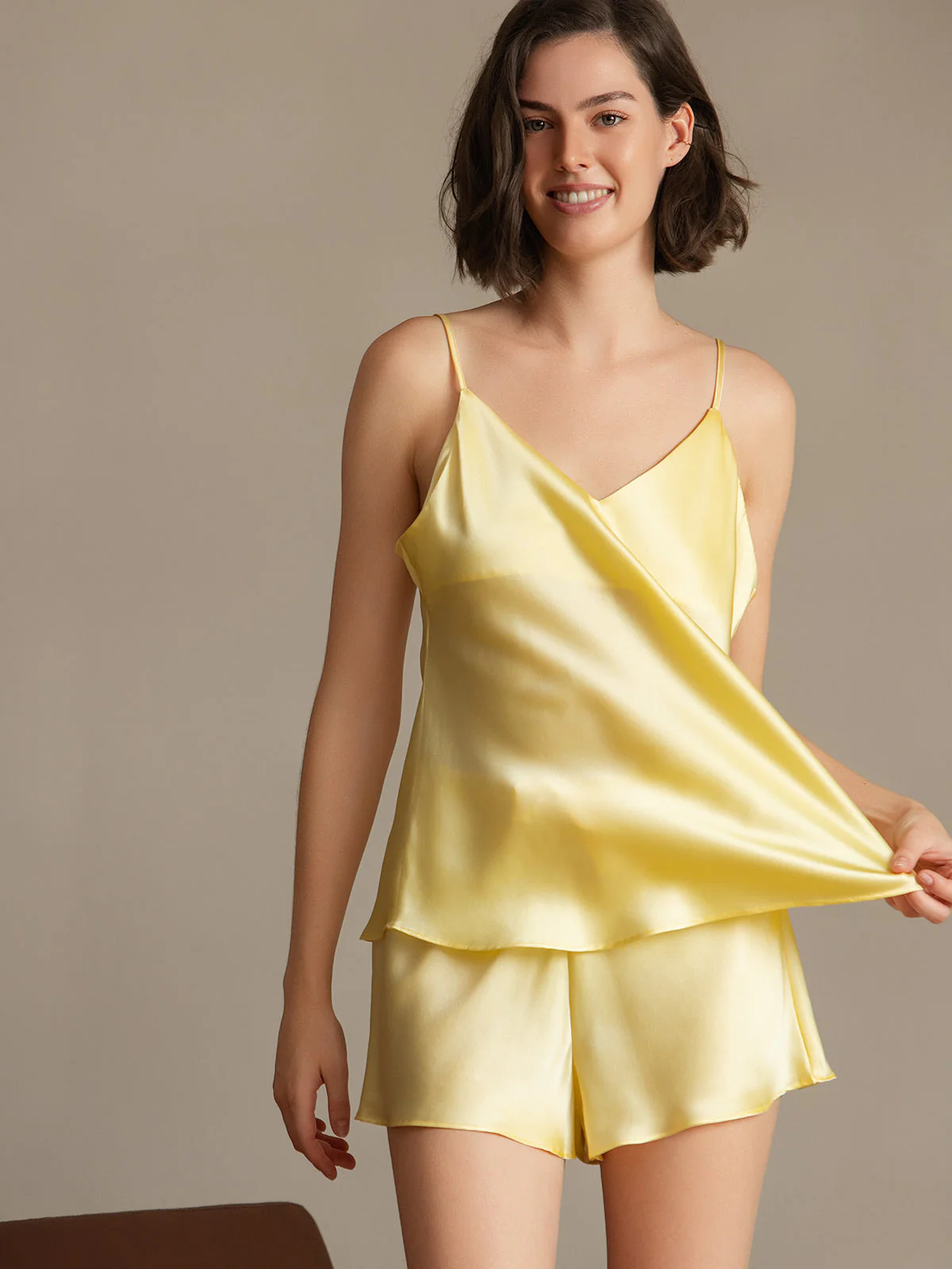 Moerbei Zijde Spaghettibandjes Camisole Set 2Pcs - Image 93