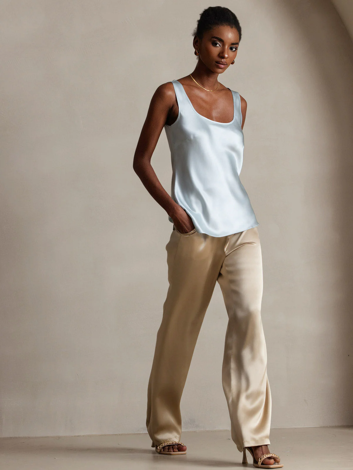 Pure zijden brede bandjes camisole - Image 16