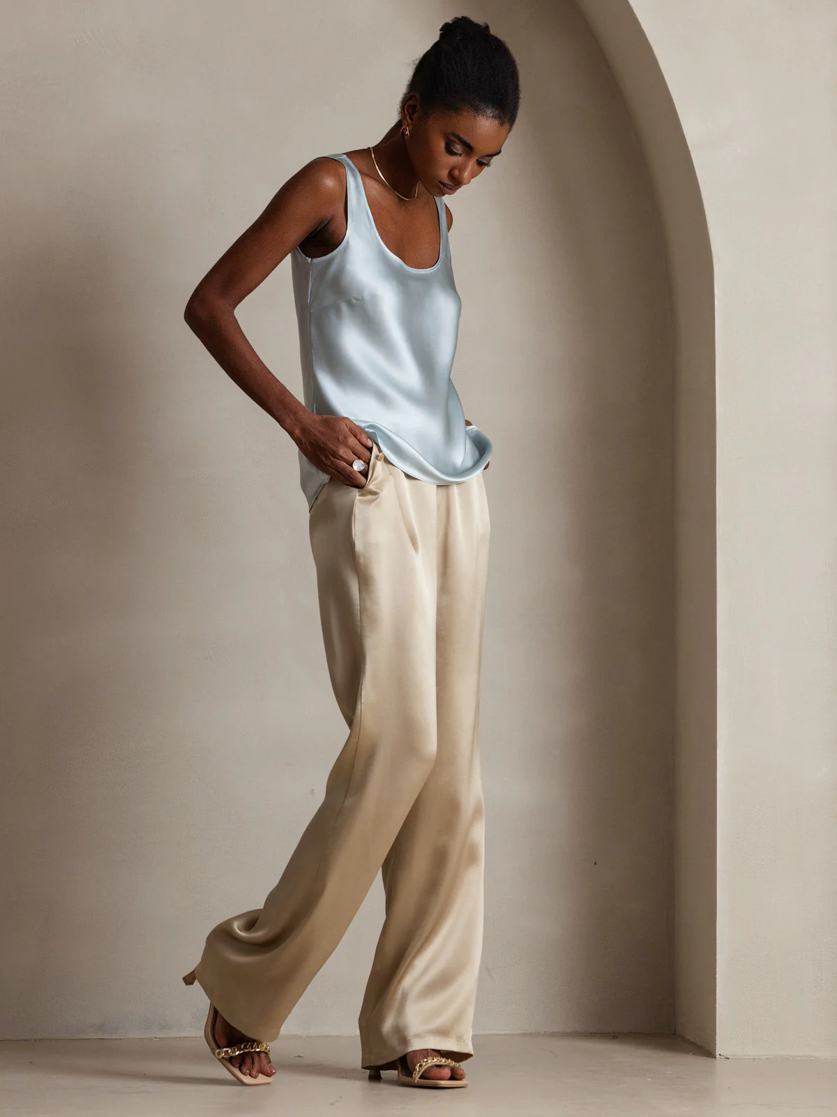 Pure zijden brede bandjes camisole - Image 19