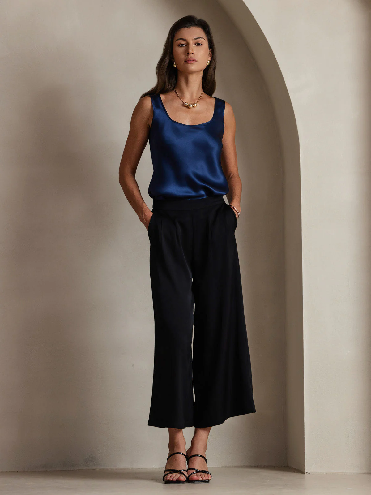 Pure zijden brede bandjes camisole - Image 33