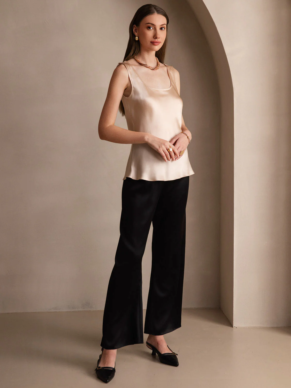 Pure zijden brede bandjes camisole - Image 6