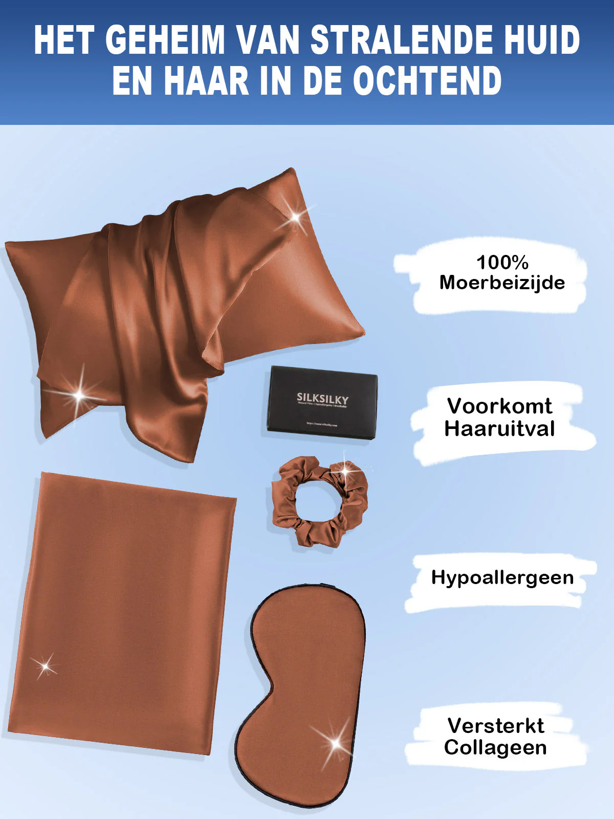 19Momme 3st Set Zijde Huidvriendelijke schoonheidsslaapset (Envelop Kussensloop) - Image 48