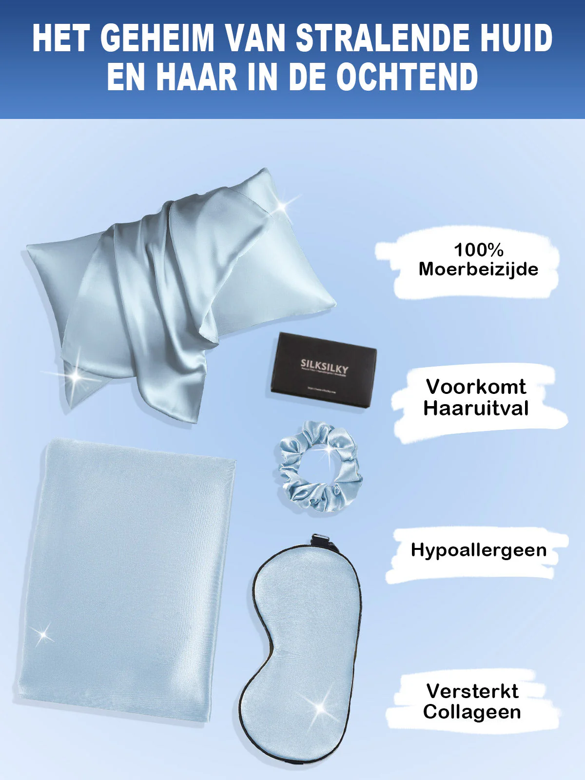 19Momme 3st Set Zijde Huidvriendelijke schoonheidsslaapset (Envelop Kussensloop) - Image 68