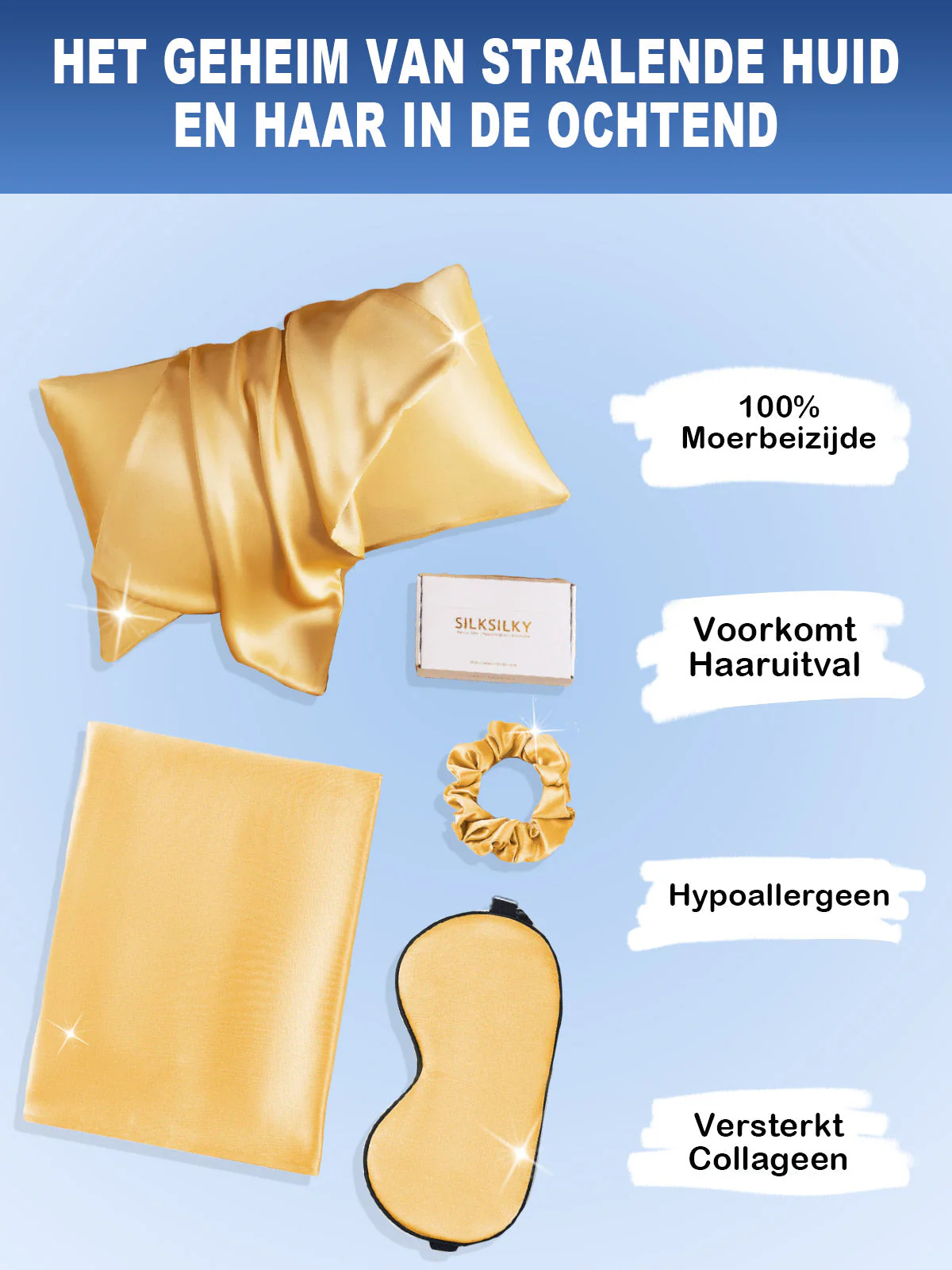19Momme 3st Set Zijde Huidvriendelijke schoonheidsslaapset (Envelop Kussensloop) - Image 7