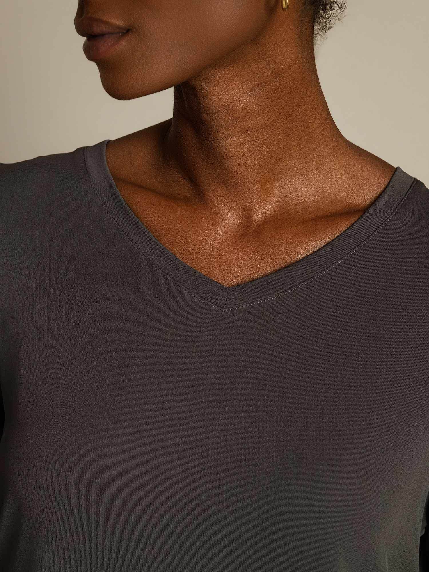 Pure Zijde V-Hals Dames T-shirt - Image 12