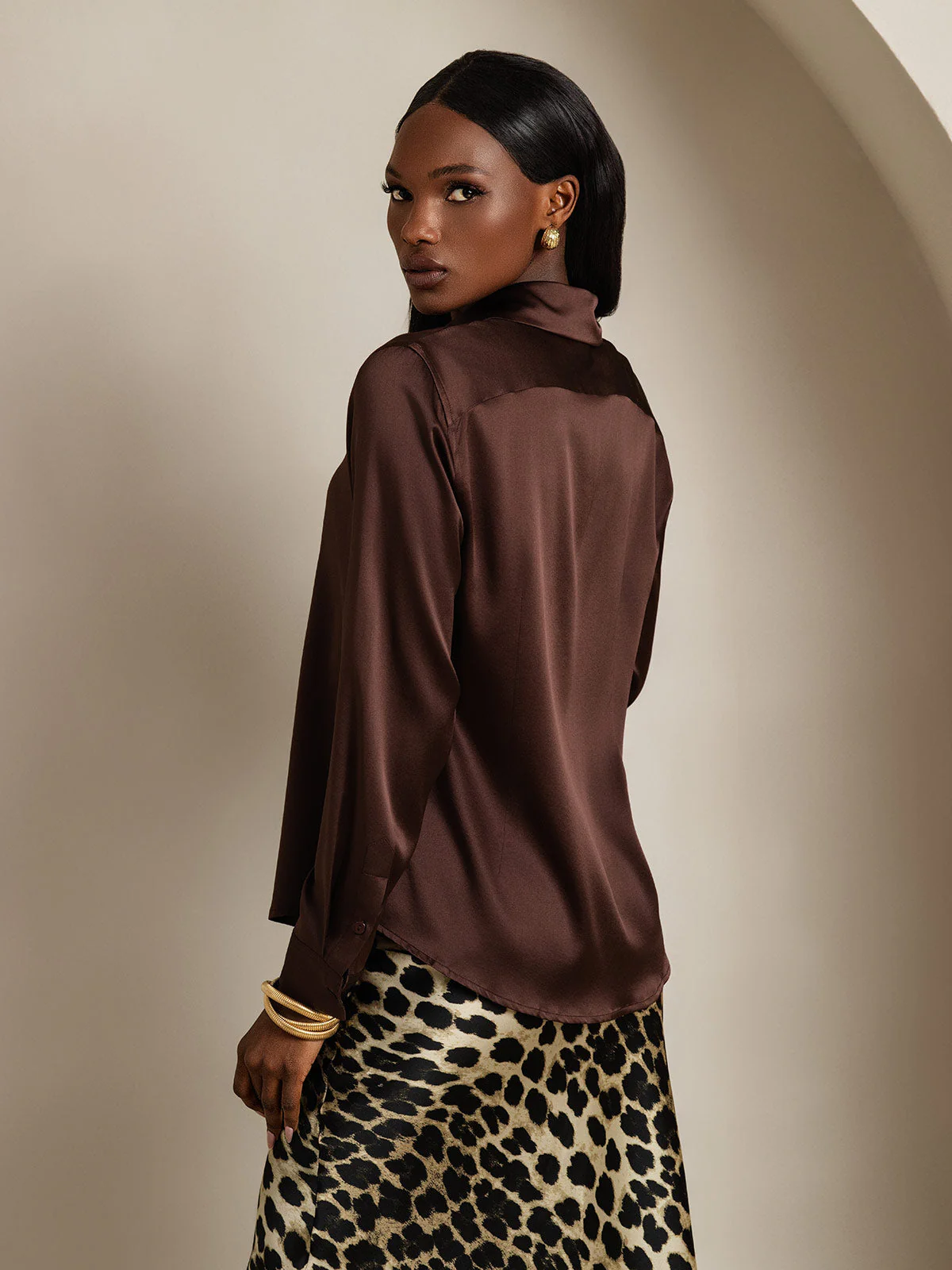 Zijden Basic Military Lapel Shirt - Image 19