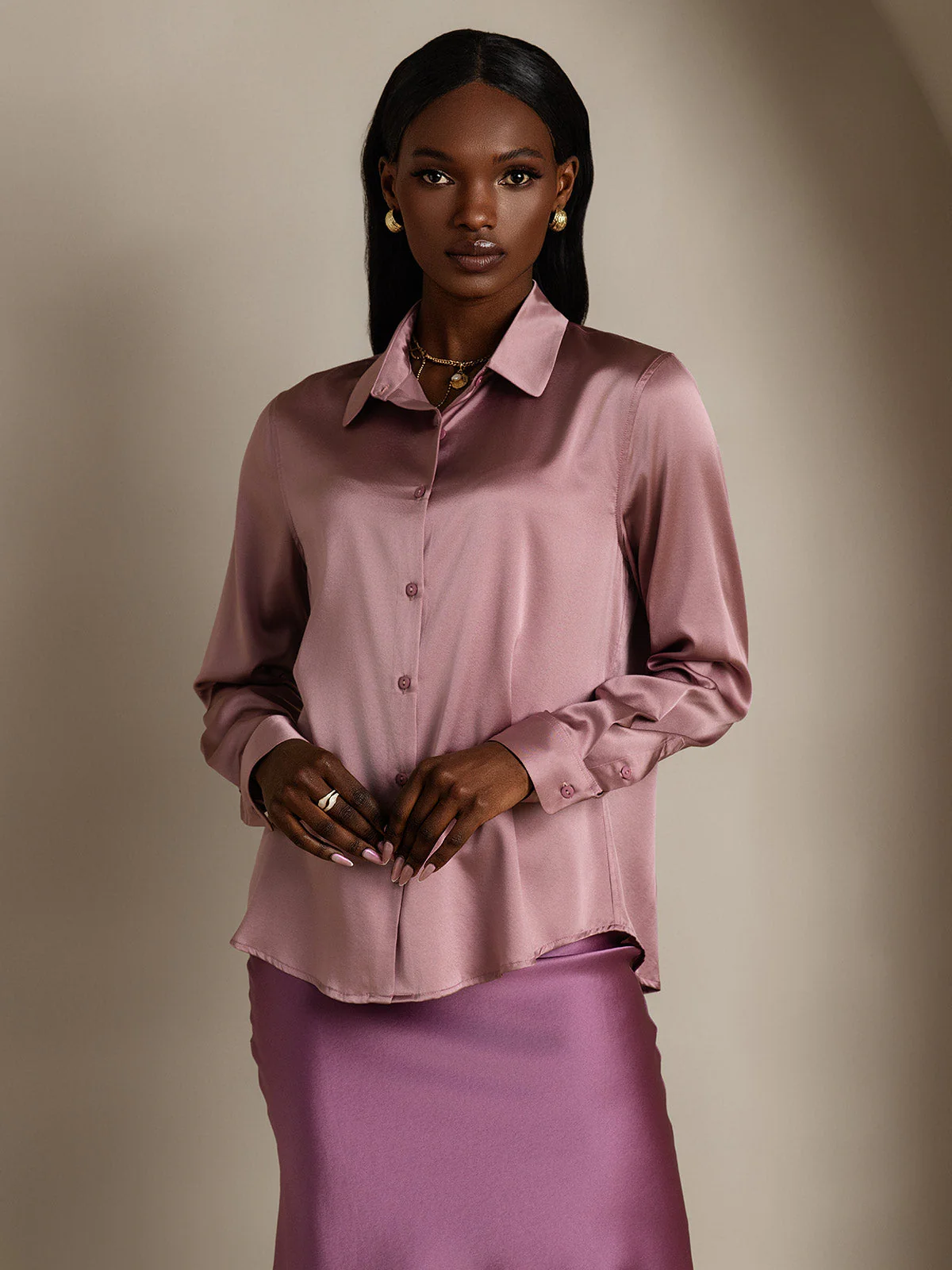Zijden Basic Military Lapel Shirt - Image 88
