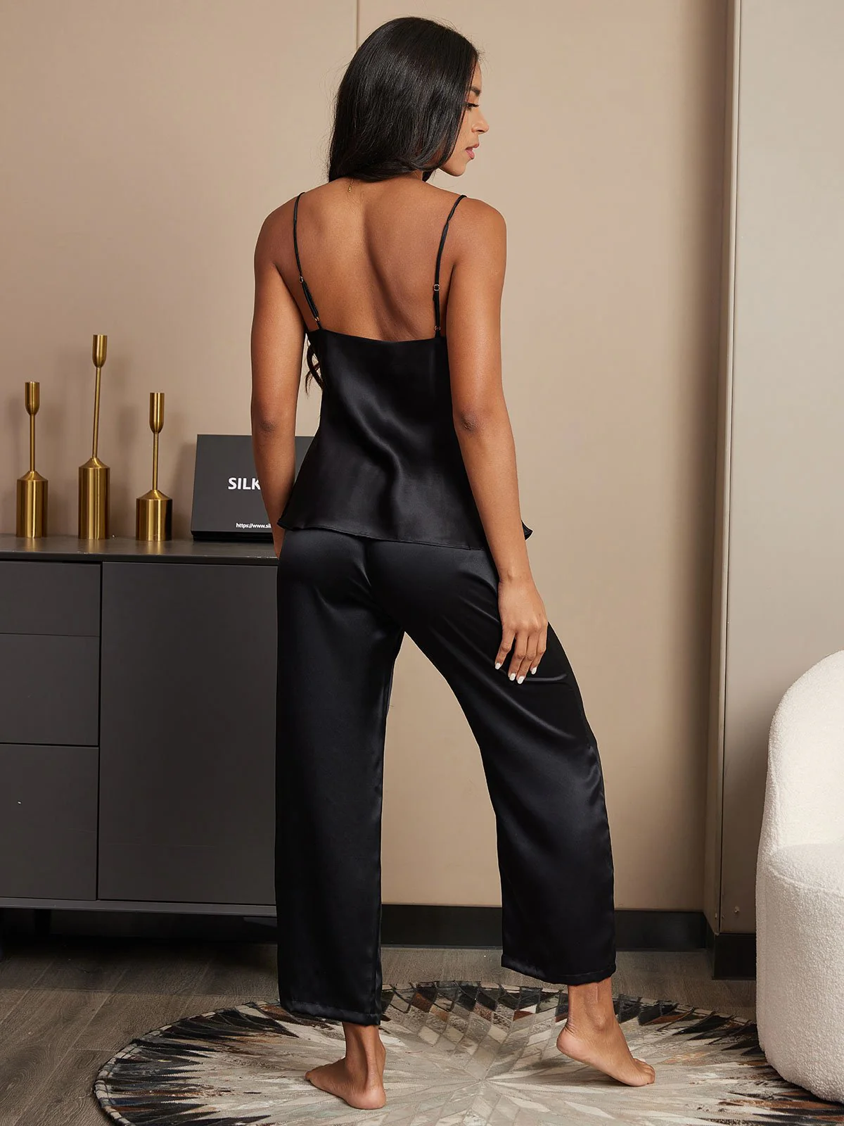 Zijden cami broek pyjama set - Image 8