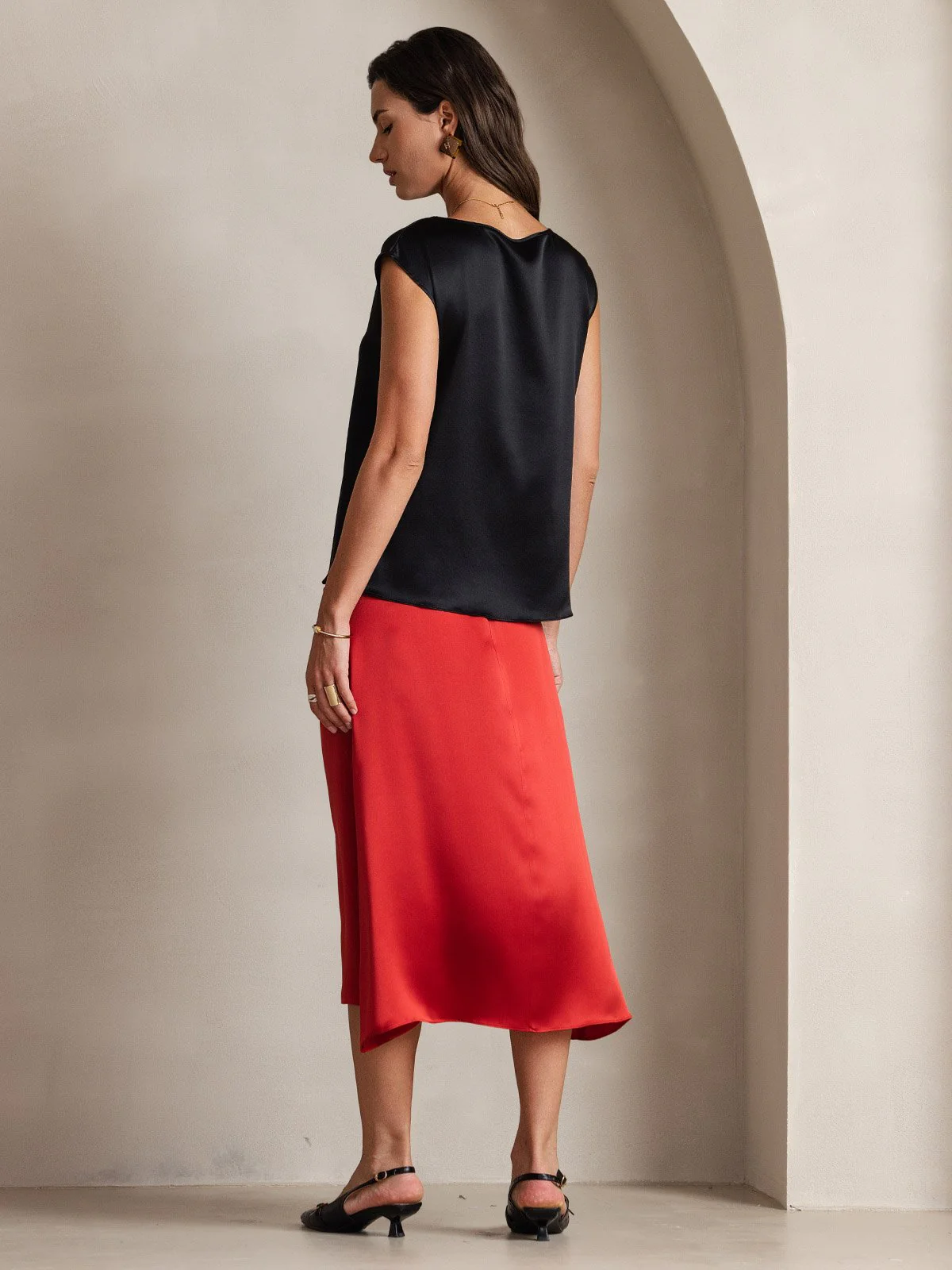 19Momme Zijde Kap Mouw Tanktop - Image 15