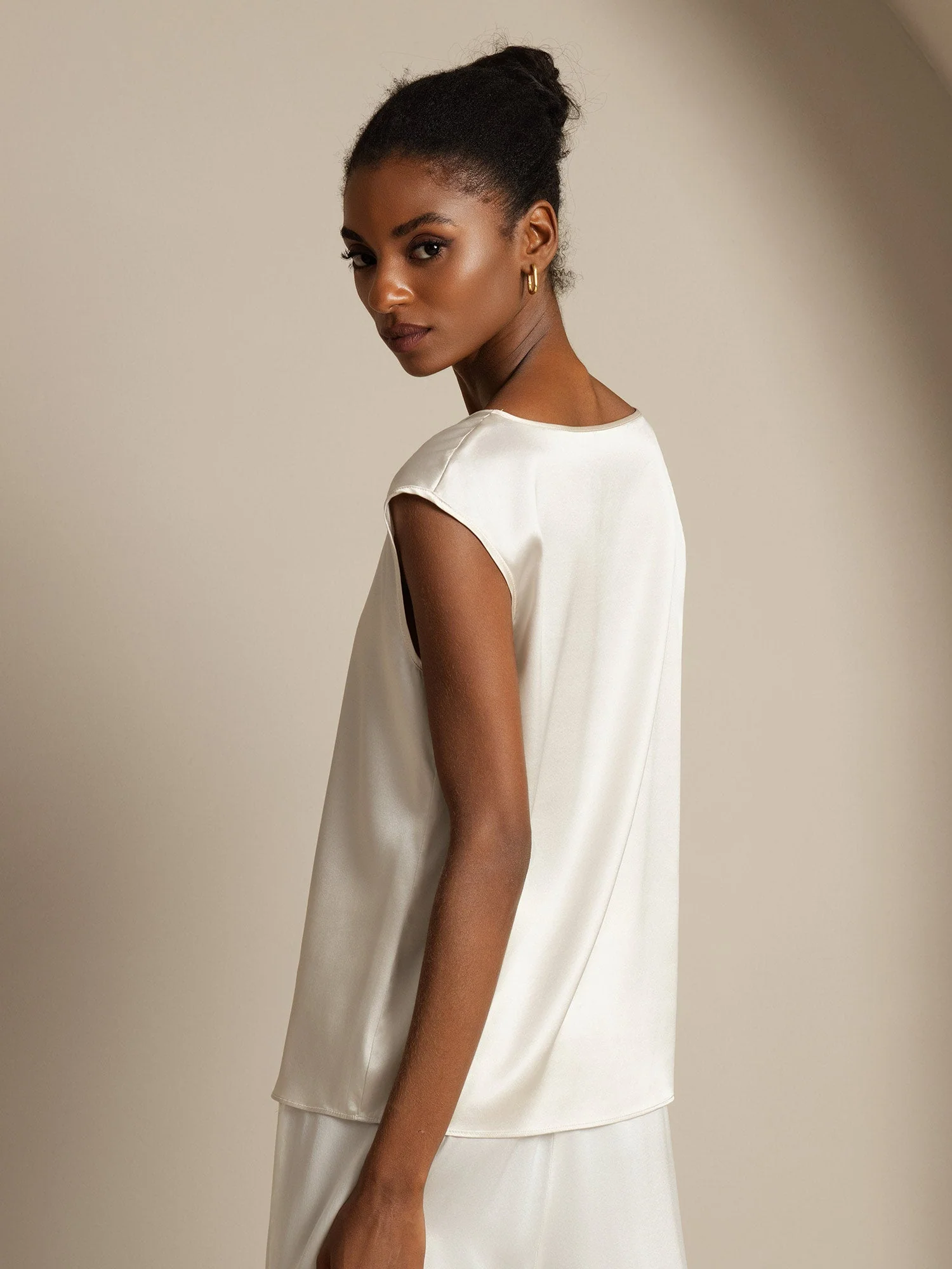 19Momme Zijde Kap Mouw Tanktop - Image 25