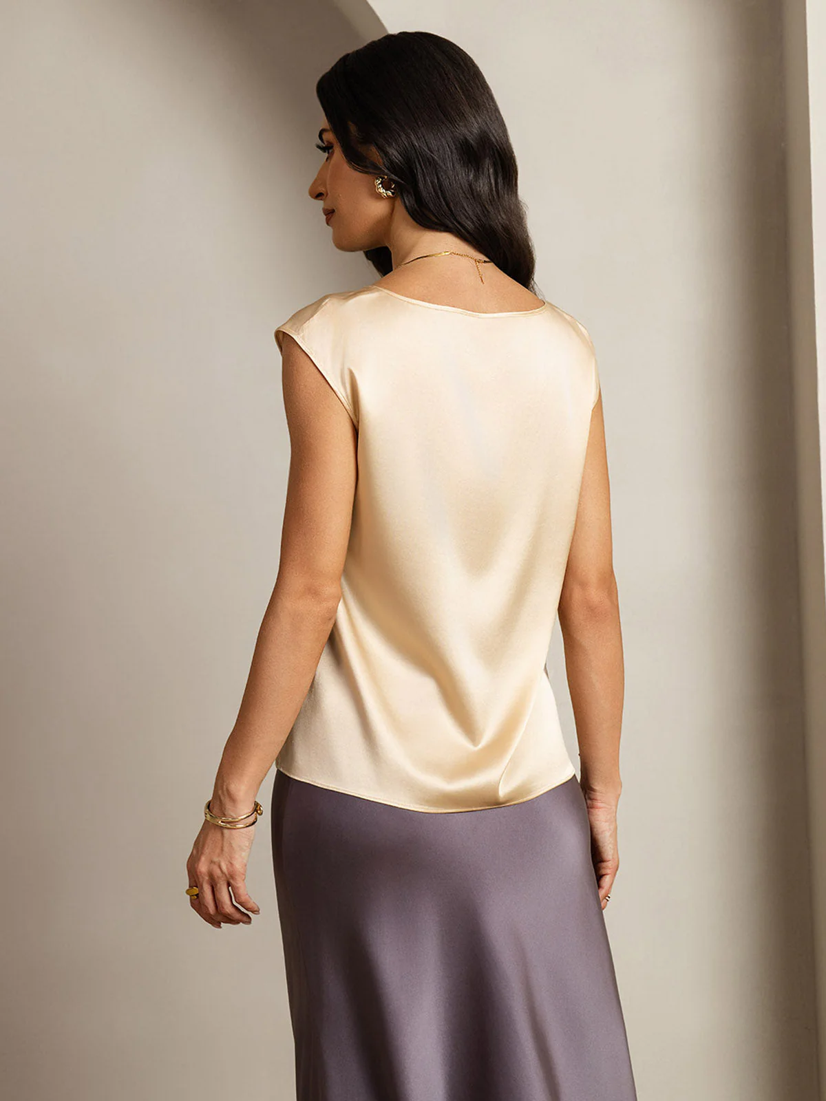 19Momme Zijde Kap Mouw Tanktop - Image 43