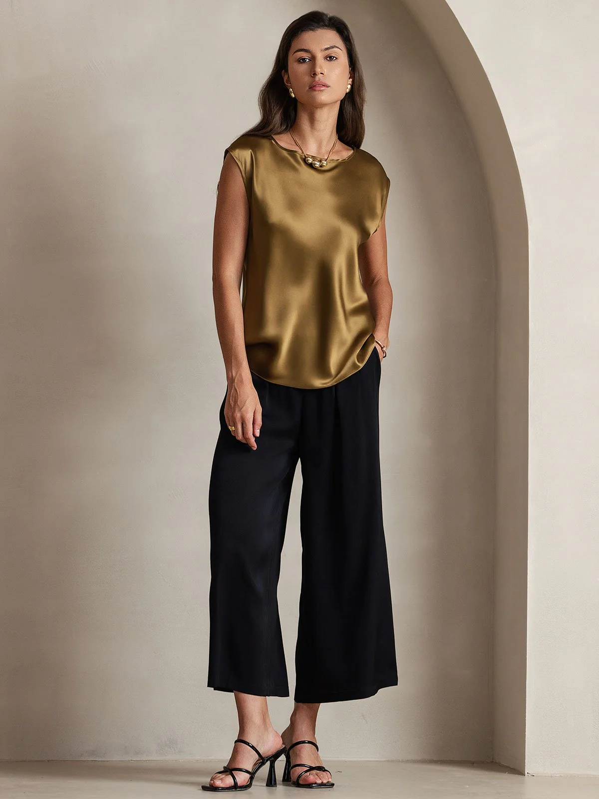 19Momme Zijde Kap Mouw Tanktop - Image 50