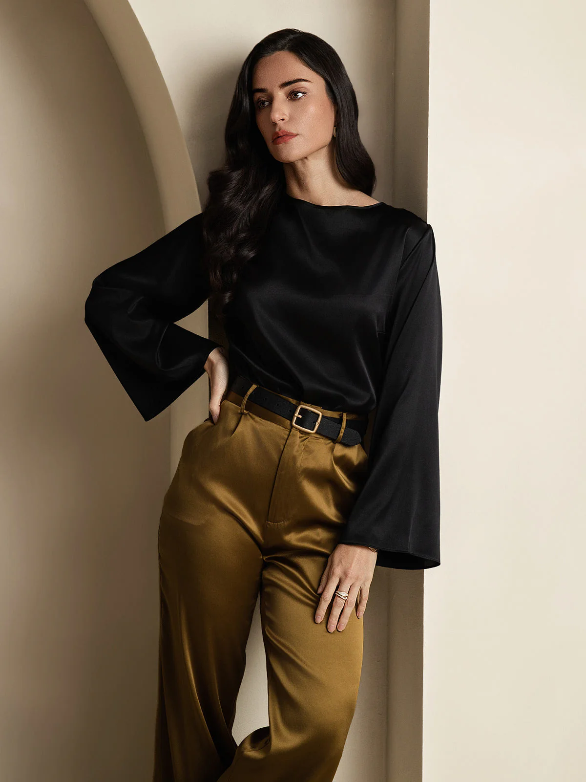 19Momme Zijde Relaxed Lange Mouwen Blouse - Image 38