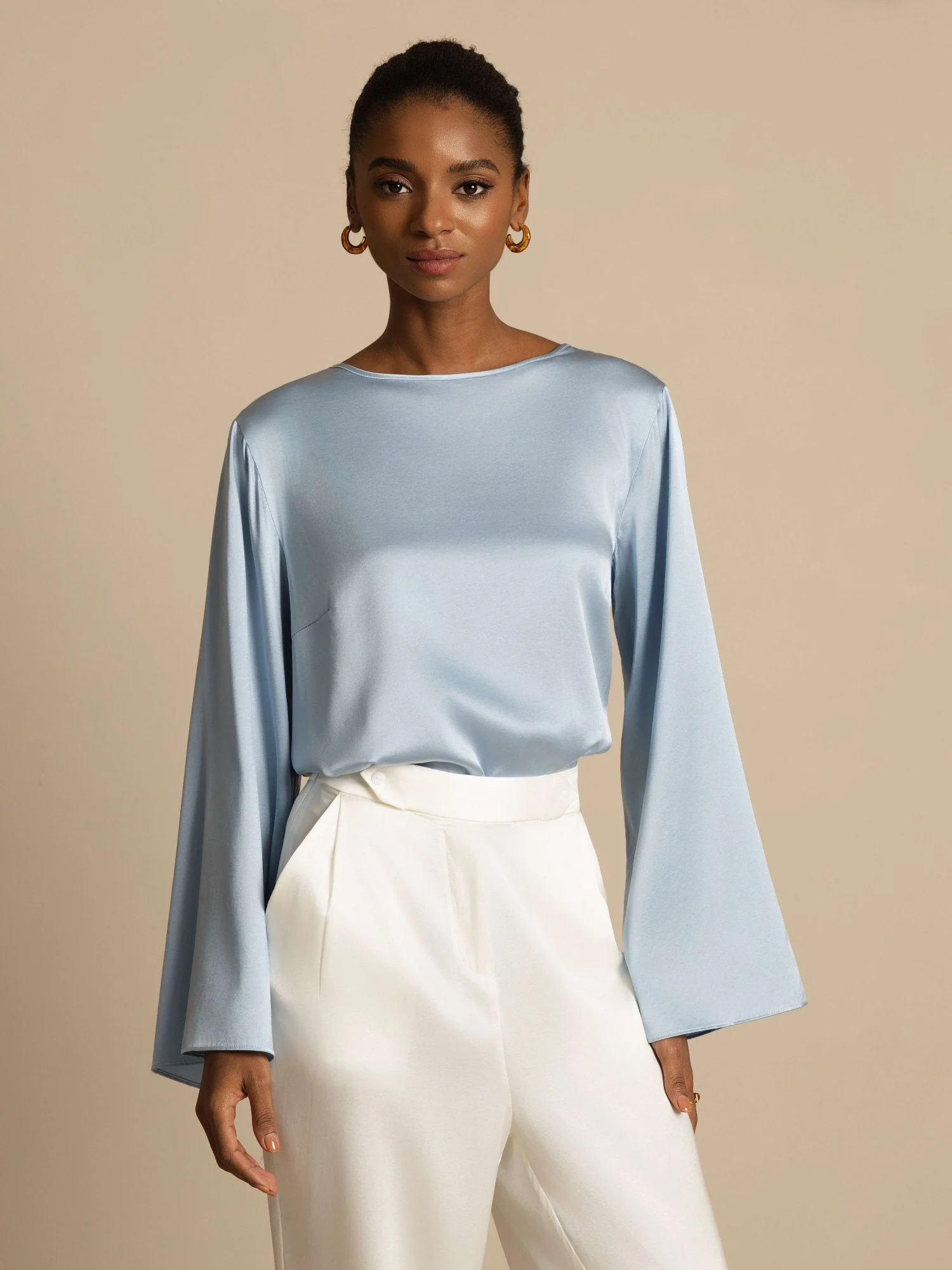 19Momme Zijde Relaxed Lange Mouwen Blouse - Image 46