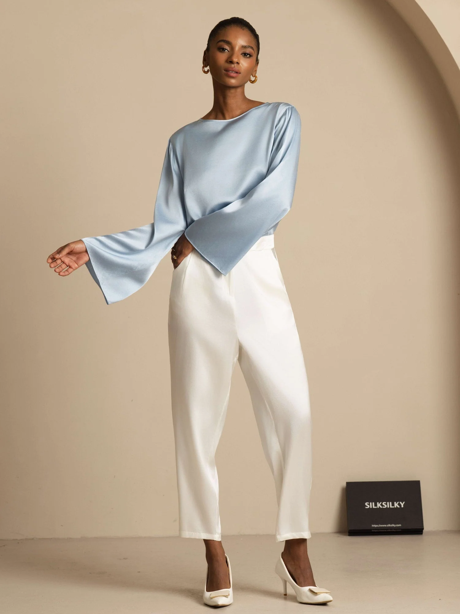 19Momme Zijde Relaxed Lange Mouwen Blouse - Image 49